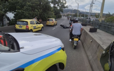 Accidente de motociclista generó caos en el Puente de la Madre Laura