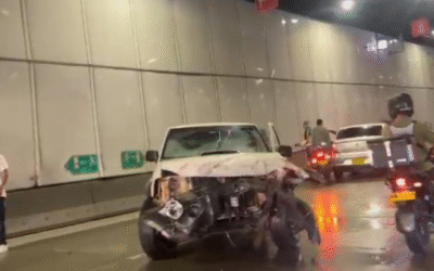 Fuerte accidente anoche en soterrado de Parques del Río