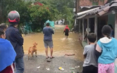 Emergencia en Barbosa por creciente del río Medellín: sectores como El Hatillo e Isaza están inundados
