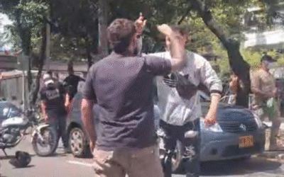 Caso de intolerancia vial en Medellín quedó registrado en video