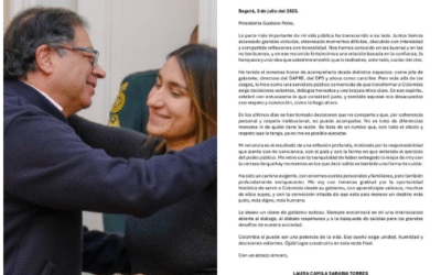 Laura Sarabia renuncia a la Cancillería: “No puedo acompañar decisiones que no comparto”
