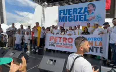 Oración por Miguel Uribe y voces de rechazo contra Petro en La Alpujarra