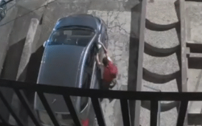 Captado en video robando retrovisores en Villahermosa