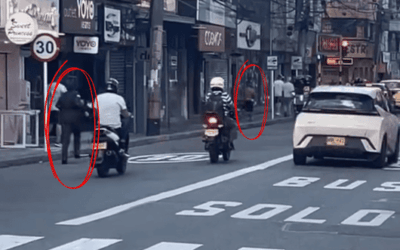 Auxiliares bachilleres persiguen a ladrón mientras ciudadanos solo observan