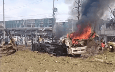 Explosión de carro bomba cerca de la Base Aérea Marco Fidel Suárez en Cali