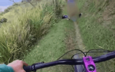 Ciclista se topó con una insólita escena mientras hacía deporte