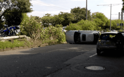 Accidente de tránsito en la Avenida Las Vegas