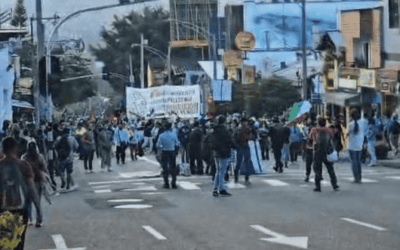 Marcha en apoyo al pueblo palestino recorre las calles de Medellín