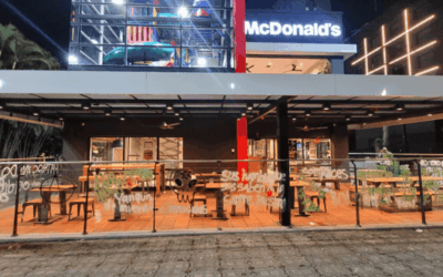 Vandalizan sede de McDonald’s en el centro comercial Santafé durante marcha pro Palestina