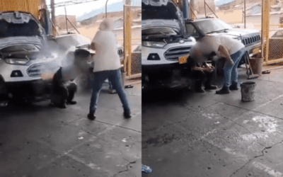 Indignación en Pereira por ciudadano español que agredió a un adulto mayor en su taller