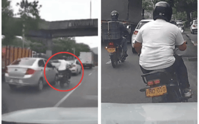 Robo en la Avenida Regional: motociclista hurta el celular a un conductor