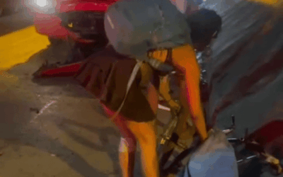 Accidente en el deprimido de Villanueva