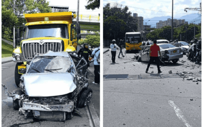 Grave accidente en la Avenida 80: volqueta sin frenos impactó varios vehículos
