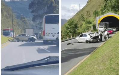 Accidente de tránsito en la autopista Medellín–Bogotá