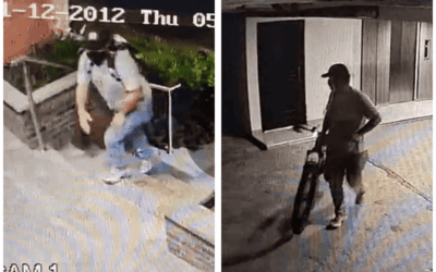 Robo en Calazans: ladrón sustrae bicicleta y casco de un edificio