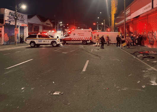Fuerte accidente entre buses en Medellín deja 10 personas lesionadas