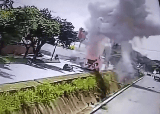 Explosión en Cali: cámaras captan el momento exacto del atentado